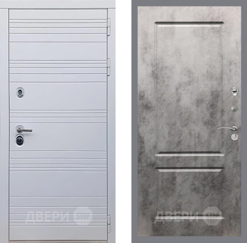 Входная металлическая Дверь Рекс (REX) 14 Силк Сноу FL-117 Бетон темный в Истра