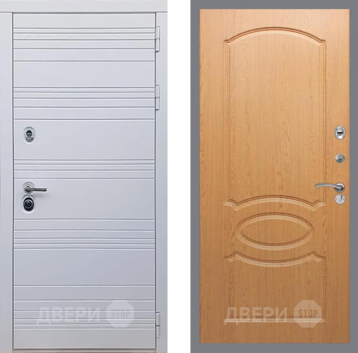 Входная металлическая Дверь Рекс (REX) 14 Силк Сноу FL-128 Дуб в Истра