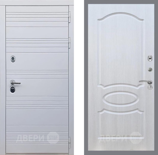 Входная металлическая Дверь Рекс (REX) 14 Силк Сноу FL-128 Лиственница беж в Истра