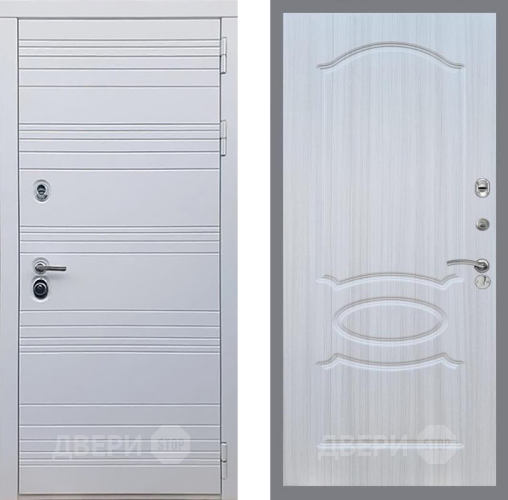 Входная металлическая Дверь Рекс (REX) 14 Силк Сноу FL-128 Сандал белый в Истра