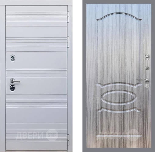 Входная металлическая Дверь Рекс (REX) 14 Силк Сноу FL-128 Сандал грей в Истра