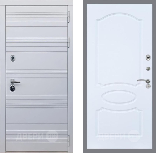 Входная металлическая Дверь Рекс (REX) 14 Силк Сноу FL-128 Силк Сноу в Истра
