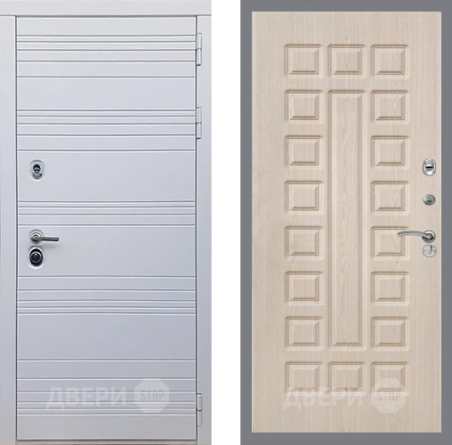 Входная металлическая Дверь Рекс (REX) 14 Силк Сноу FL-183 Беленый дуб в Истра