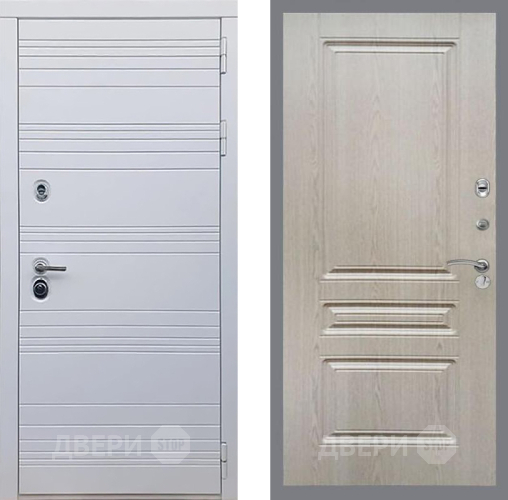 Входная металлическая Дверь Рекс (REX) 14 Силк Сноу FL-243 Беленый дуб в Истра