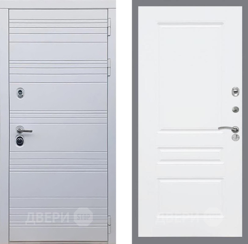 Входная металлическая Дверь Рекс (REX) 14 Силк Сноу FL-243 Силк Сноу в Истра