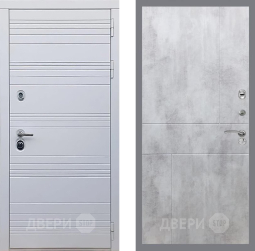 Входная металлическая Дверь Рекс (REX) 14 Силк Сноу FL-290 Бетон светлый в Истра