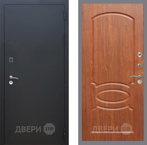 Входная металлическая Дверь Рекс (REX) 1A Черный Муар FL-128 Морёная берёза в Истра