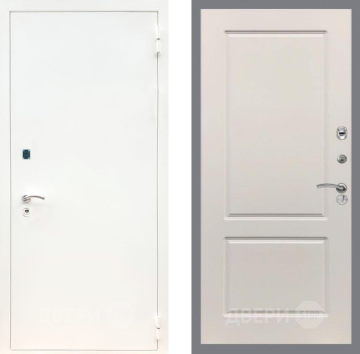 Входная металлическая Дверь Рекс (REX) 1А Белая шагрень FL-117 Шампань в Истра