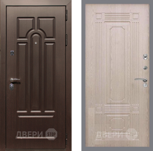 Входная металлическая Дверь Рекс (REX) Эврика FL-2 Беленый дуб в Истра