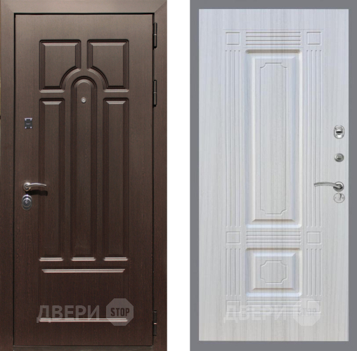 Входная металлическая Дверь Рекс (REX) Эврика FL-2 Сандал белый в Истра