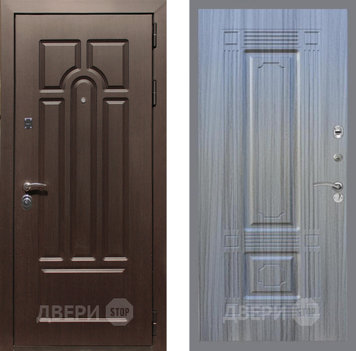 Входная металлическая Дверь Рекс (REX) Эврика FL-2 Сандал грей в Истра