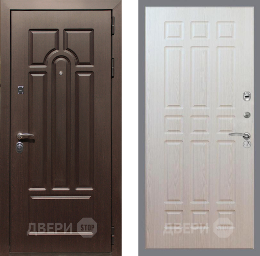 Входная металлическая Дверь Рекс (REX) Эврика FL-33 Беленый дуб в Истра