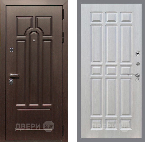 Входная металлическая Дверь Рекс (REX) Эврика FL-33 Лиственница беж в Истра