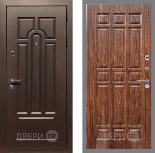 Входная металлическая Дверь Рекс (REX) Эврика FL-33 орех тисненый в Истра