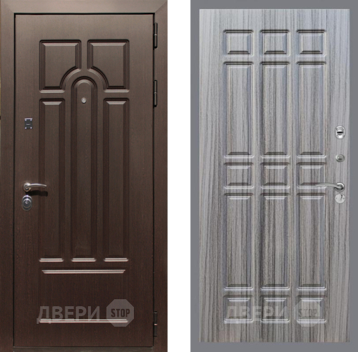 Входная металлическая Дверь Рекс (REX) Эврика FL-33 Сандал грей в Истра