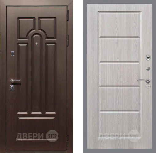 Входная металлическая Дверь Рекс (REX) Эврика FL-39 Беленый дуб в Истра