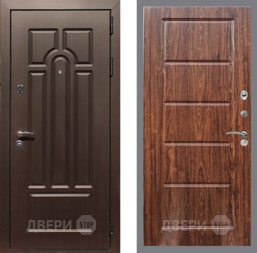 Входная металлическая Дверь Рекс (REX) Эврика FL-39 орех тисненый в Истра