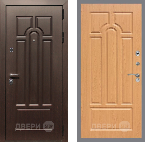 Входная металлическая Дверь Рекс (REX) Эврика FL-58 Дуб в Истра