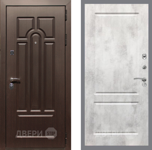 Входная металлическая Дверь Рекс (REX) Эврика FL-117 Бетон светлый в Истра