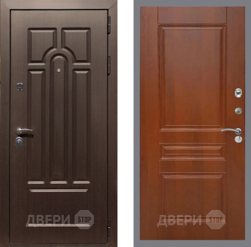 Входная металлическая Дверь Рекс (REX) Эврика FL-243 Итальянский орех в Истра