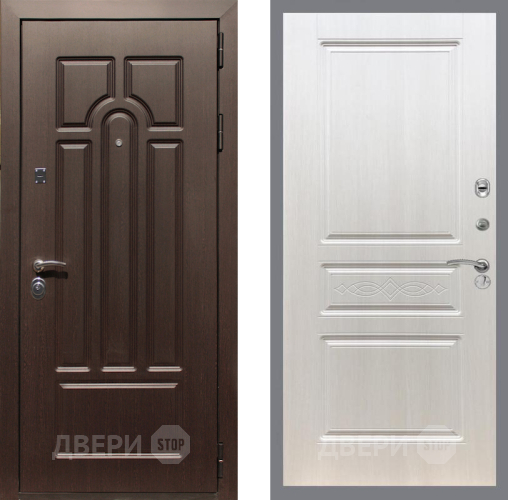 Входная металлическая Дверь Рекс (REX) Эврика FL-243 Лиственница беж в Истра