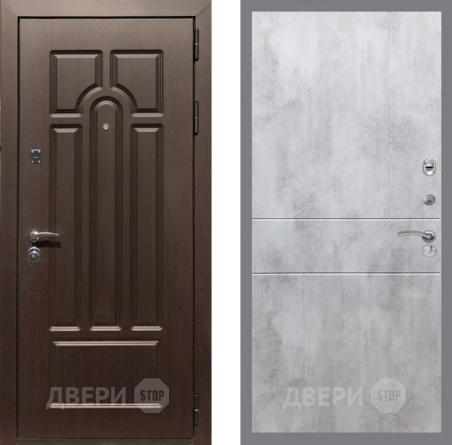 Входная металлическая Дверь Рекс (REX) Эврика FL-290 Бетон светлый в Истра