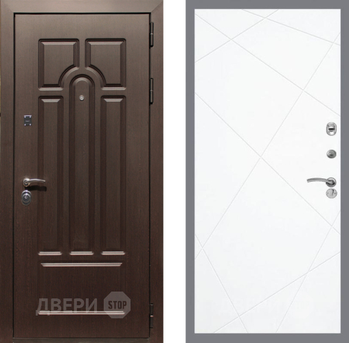 Входная металлическая Дверь Рекс (REX) Эврика FL-291 Силк Сноу в Истра