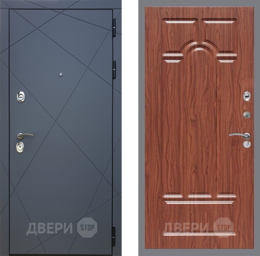 Входная металлическая Дверь Рекс (REX) 13 Силк Титан FL-58 орех тисненый в Истра