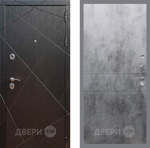 Входная металлическая Дверь Рекс (REX) 13 Венге FL-290 Бетон темный в Истра