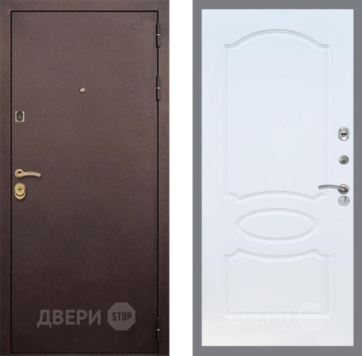 Входная металлическая Дверь Рекс (REX) Лайт 3К FL-128 Белый ясень в Истра