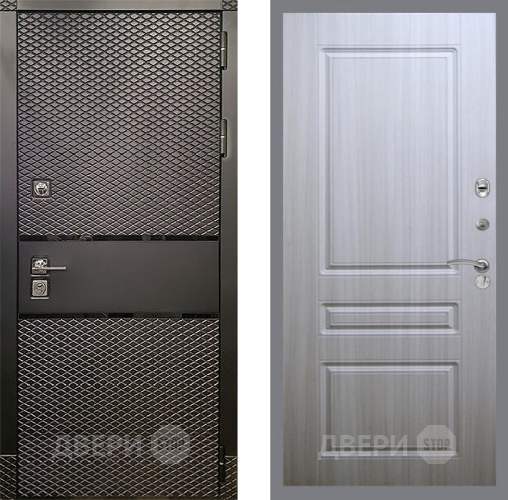 Входная металлическая Дверь Рекс (REX) 15 Черный Кварц FL-243 Сандал белый в Истра