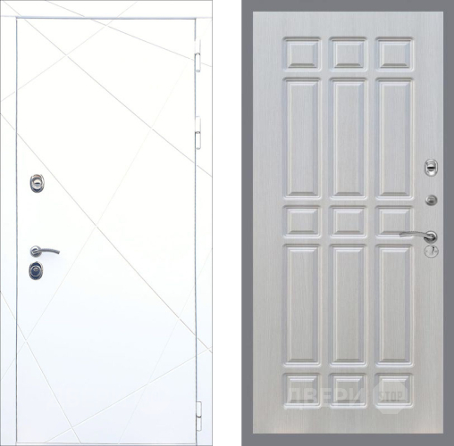 Входная металлическая Дверь Рекс (REX) 13 Силк Сноу FL-33 Лиственница беж в Истра