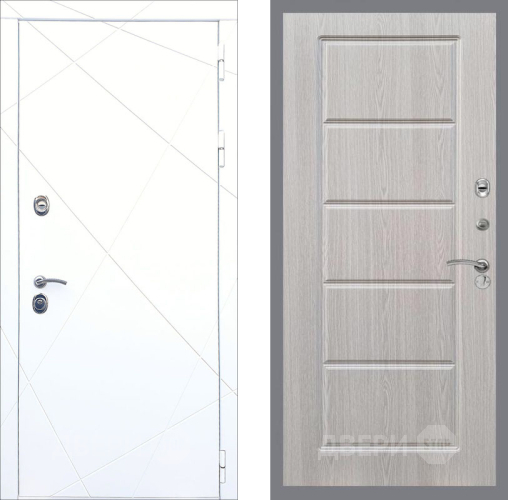 Входная металлическая Дверь Рекс (REX) 13 Силк Сноу FL-39 Беленый дуб в Истра