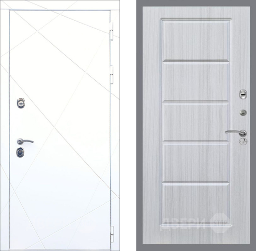 Входная металлическая Дверь Рекс (REX) 13 Силк Сноу FL-39 Сандал белый в Истра