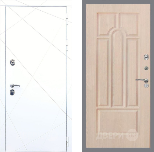 Входная металлическая Дверь Рекс (REX) 13 Силк Сноу FL-58 Беленый дуб в Истра