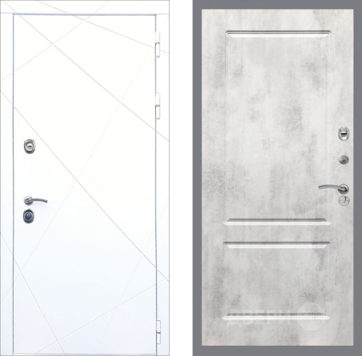 Входная металлическая Дверь Рекс (REX) 13 Силк Сноу FL-117 Бетон светлый в Истра