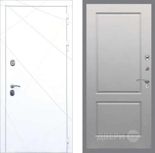 Входная металлическая Дверь Рекс (REX) 13 Силк Сноу FL-117 Грей софт в Истра