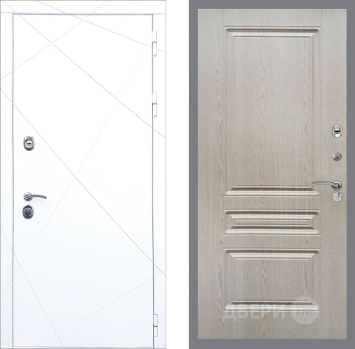 Входная металлическая Дверь Рекс (REX) 13 Силк Сноу FL-243 Беленый дуб в Истра