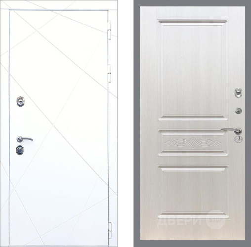 Входная металлическая Дверь Рекс (REX) 13 Силк Сноу FL-243 Лиственница беж в Истра