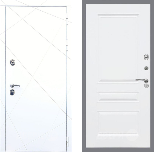 Входная металлическая Дверь Рекс (REX) 13 Силк Сноу FL-243 Силк Сноу в Истра