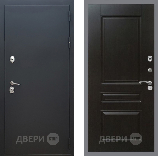 Входная металлическая Дверь Рекс (REX) 5 Черный Муар FL-243 Венге в Истра