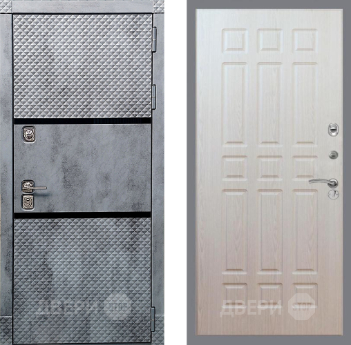 Входная металлическая Дверь Рекс (REX) 15 Бетон Темный FL-33 Беленый дуб в Истра