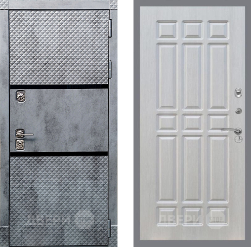 Входная металлическая Дверь Рекс (REX) 15 Бетон Темный FL-33 Лиственница беж в Истра