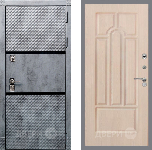 Входная металлическая Дверь Рекс (REX) 15 Бетон Темный FL-58 Беленый дуб в Истра