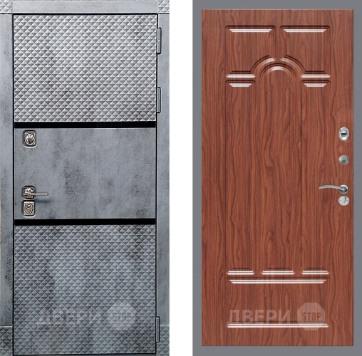 Входная металлическая Дверь Рекс (REX) 15 Бетон Темный FL-58 орех тисненый в Истра