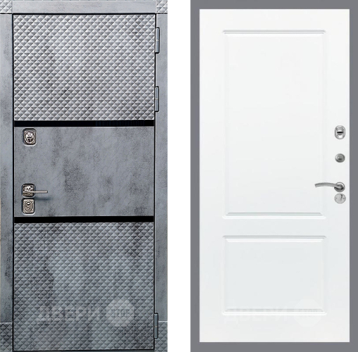 Входная металлическая Дверь Рекс (REX) 15 Бетон Темный FL-117 Силк Сноу в Истра