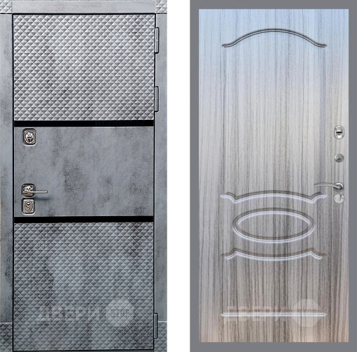 Входная металлическая Дверь Рекс (REX) 15 Бетон Темный FL-128 Сандал грей в Истра