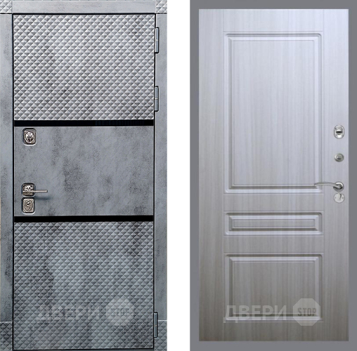 Входная металлическая Дверь Рекс (REX) 15 Бетон Темный FL-243 Сандал белый в Истра