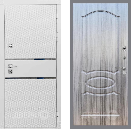 Входная металлическая Дверь Рекс (REX) 15 Силк Сноу FL-128 Сандал грей в Истра