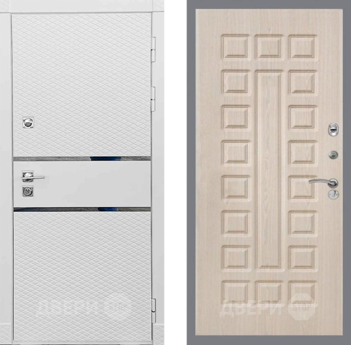 Входная металлическая Дверь Рекс (REX) 15 Силк Сноу FL-183 Беленый дуб в Истра